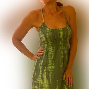Lucky tie die strappy long dress size M NWOT